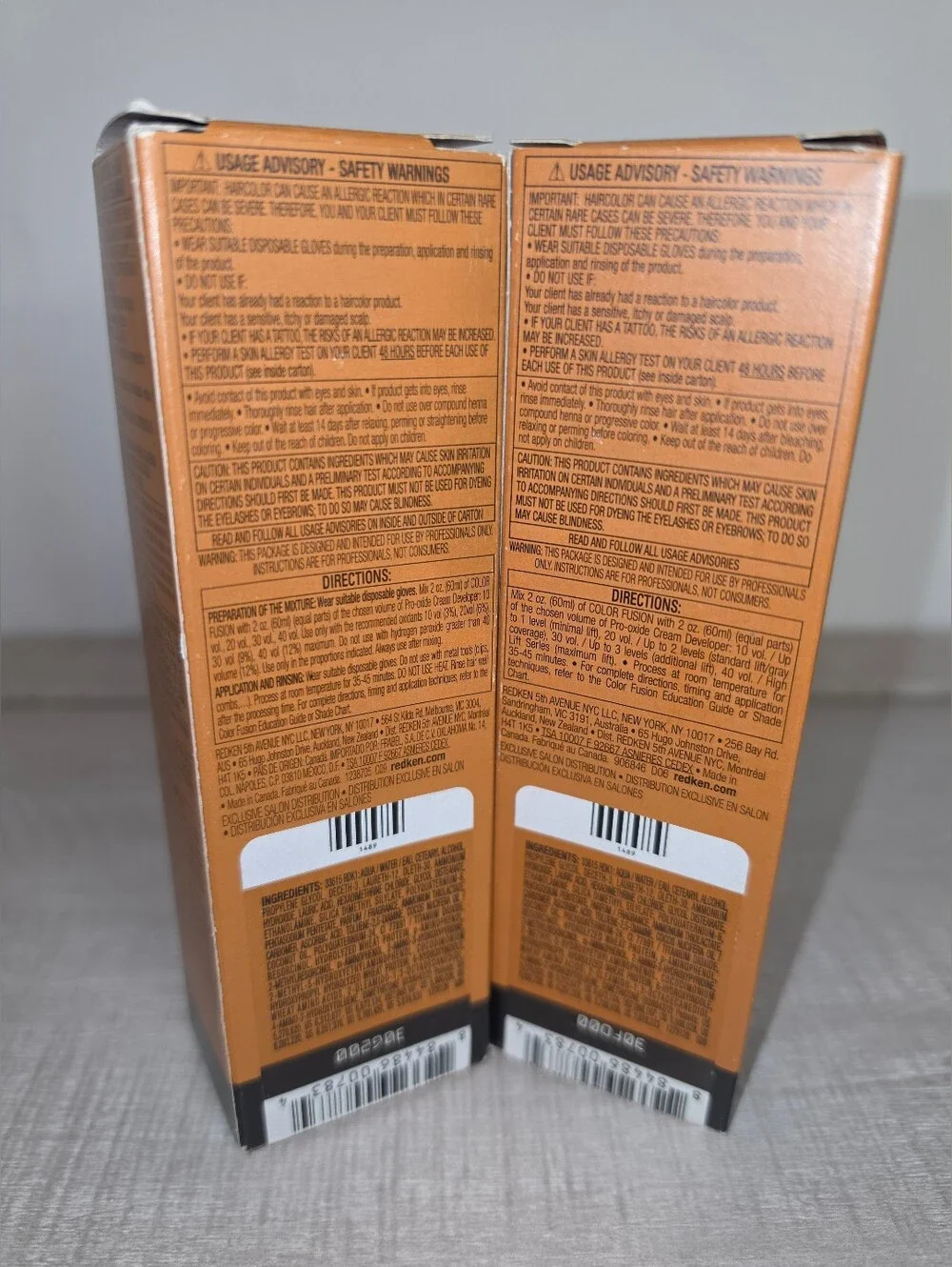 New! 2 Redken Color Fusion 7Bc Permanent Hair Color Size 2 fl oz each